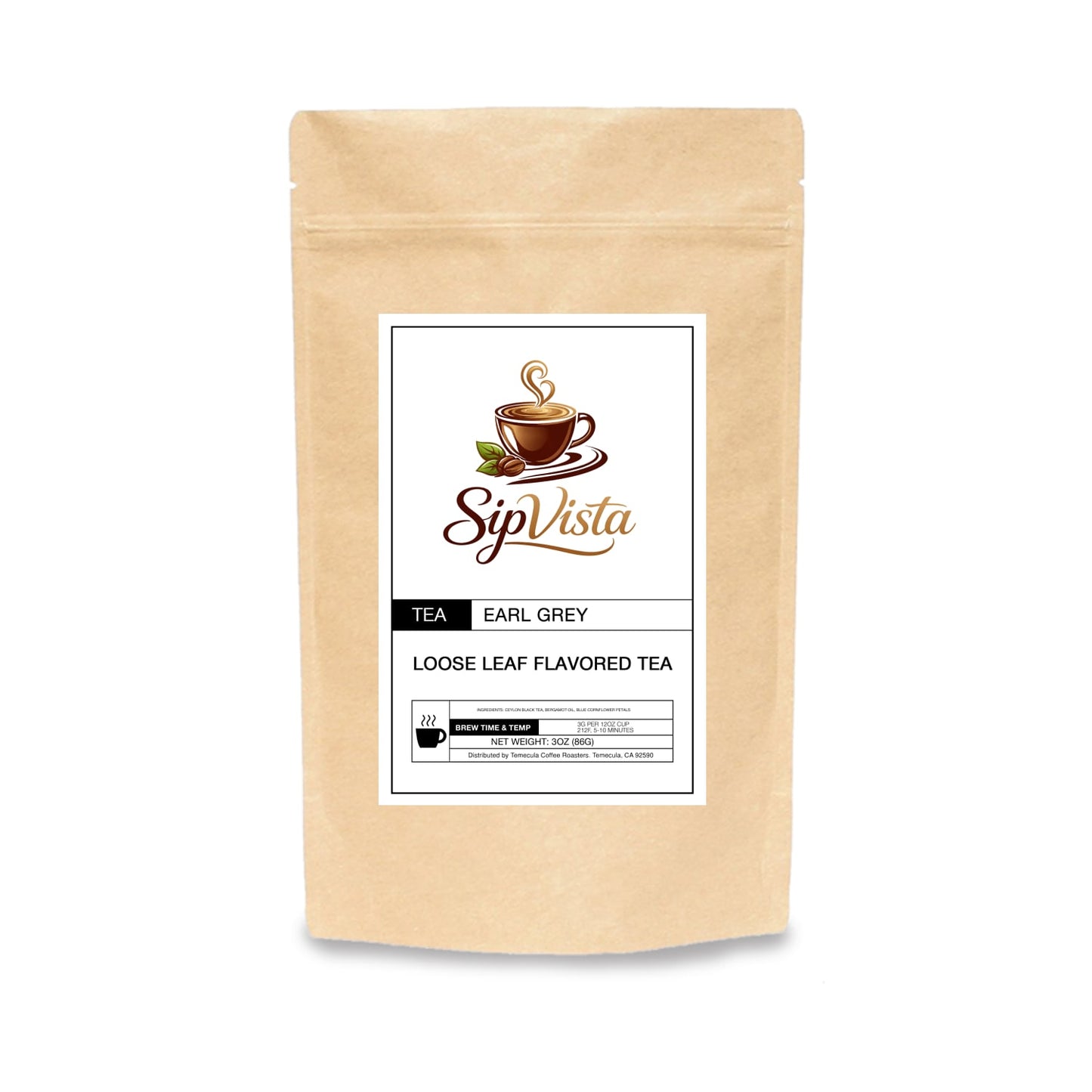 Earl Grey Loose Leaf Tea – Classic Black Tea with Bergamot | SipVista Coffee