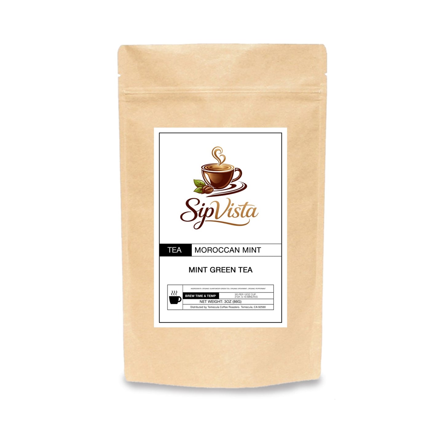 Moroccan Mint Loose Leaf Tea – Refreshing Spearmint Herbal Blend | SipVista Coffee
