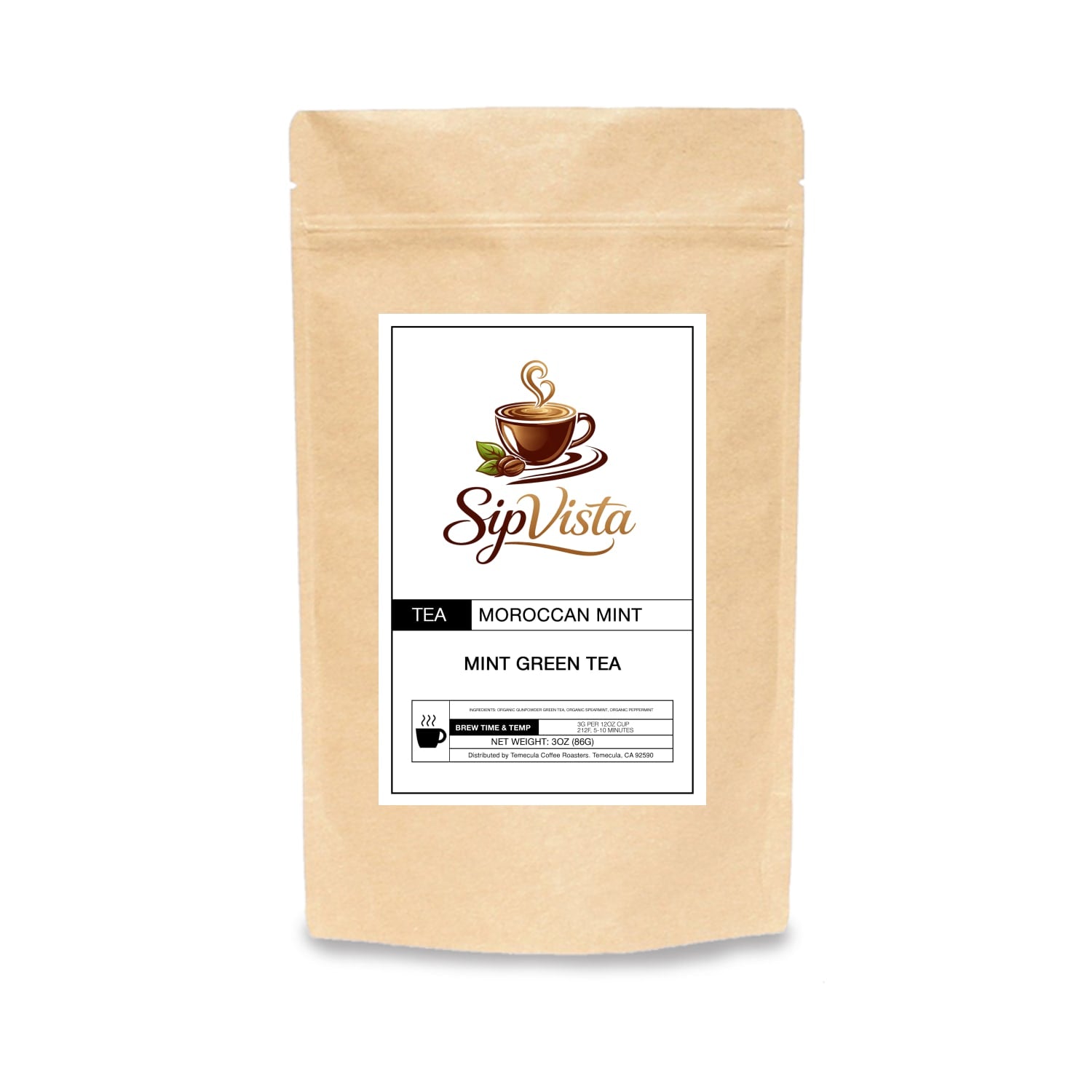 Moroccan Mint Loose Leaf Tea – Refreshing Spearmint Herbal Blend | SipVista Coffee